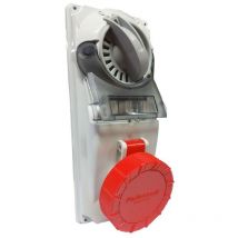 CEE-Industriesteckdose mit Verriegelung 3P+N+E 16A 400V IP67-Sicherung - Palazzoli