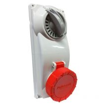 CEE-Industriesteckdose mit Verriegelung 3P+N+E 32A 400V IP67 - Palazzoli