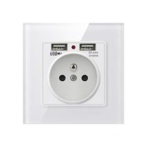 Steckdose mit Dual-USB-Ladegerät – kompatibel mit iPhone/Android – 1 Stück,de Debuns