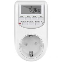 Steckdose Mit Lcd-timer – 24-stunden-/wochenprogrammierung, 16 Wiederholungszyklen, Für Lampen Und Haushaltsgeräte