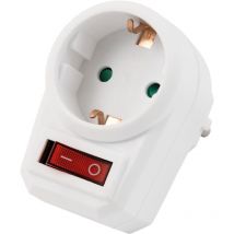 Mcpower Steckdosenadapter mit Schalter, weiß