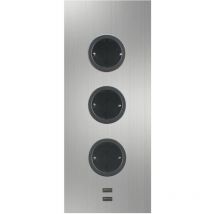 Caressi - Steckdosenelement 3ST29 3 Schukosteckdosen 2 USB-Charger Edelstahl