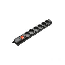 Steckdosenleiste Trust 6 Schuko-Steckdosen - Schutz - Ein/Aus-Schalter - Farbe schwarz 21059