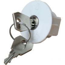 Steckdosenschloss Nr. 803 in weiß, mit 2 Schlüssel