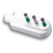 Fanton Italienischer Abgewinkelter Schutzkontakt-stecker 2x10a+t Weiß 80030