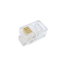 Stecker Plug 4/4 RJ10 Kat.3 mit vergoldeten Kontakten Fanton 22280