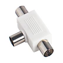 32060 Geschirmter induktiver Adapter von Ø95mm Stecker auf 2 Ø95mm Buchsen, weiß - Fanton