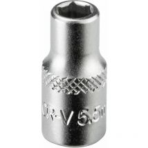 Stecknuss Sechskant 5,5mm 6Kant 1/4' kurz (cr-v)