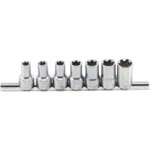 Steckschlüssel-Einsatz-Satz T-Profil Plus (für Torx Plus) Antrieb Innenvierkant 10 mm (3/8') sw 10EP - 20EP 7-tlg.