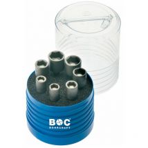 Steckschlüsseleinsätze in runder blauer Multibox