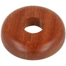 Echtholz-Einzelrosette - Mahagoni - Loch: 15 mm x Aussen: 50 mm - Stedo