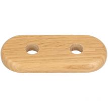 Echtholz-Doppelrosette - Eiche - Loch: 18 mm x Aussen: 120 x 50 mm - Stedo