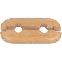 Echtholz-Doppelrosette - Buche - Loch: 18 mm x Aussen: 120 x 50 mm - Stedo