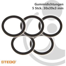 STEDO Gummi Dichtung, 30 x 39 x 3 mm (VE 5 Stück)