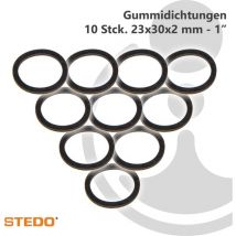 Gummi Dichtung, 23 x 30 x 2 mm (ve 10 Stück) - Stedo