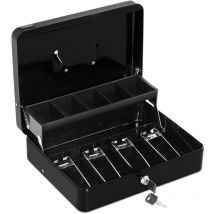 Stamony - Steel Cash Box Money Box Petty Cash Box With Lock Metal Cash Box Handle 2 Keys