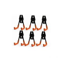 Hoopzi - Steel Garage Storage Utility Double Hooks, Heavy Duty for Organizing Power Tools, Small u Hooks (pack of 6)