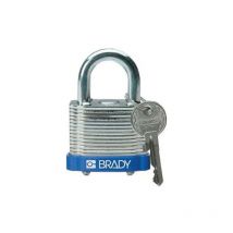 Brady - Blue Steel Key Padlock - 44mm