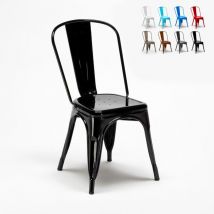 Ahd Amazing Home Design - industrielle stühle aus metall- und stahl für küche und bar steel one - Schwarz