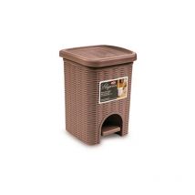 Cube pédale élégant moka 6 l Stefanplast