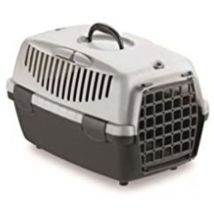 Zolux Transportbox Gulliver 1 mit Kunststofftür hellgrau / dunkelgrau