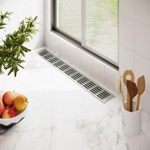 Ms Beschläge - Lüftungsgitter Silber eloxiert F1 80mm x 1000mm Stegblech Heizungsdeckel Lüftung aus Aluminium
