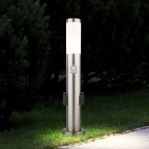 Etc-shop - Außen Steh Leuchte Steckdosen Strahler Garten Weg Bewegungsmelder Erdspieß Steck Lampe edelstahl