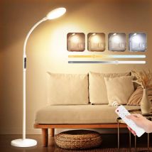 12W 3 in 1 led Stehlampe Stehleuchte Dimmbar Leselampe mit Fernbedienung und Touch-Schalter, 5 Farbtemperaturen und 5 Helligkeitsstufen für