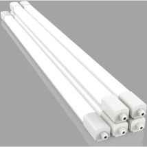 Amdelne 5er Pack 150cm Led Feuchtraumleuchte Weiß 45w 5000lm,neutralweiß 4000k,pc,ip65,quader Led-lichtleisten Für Badezimmer Keller Garage [klasse E]