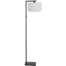 Stehleuchte Wohnzimmerleuchte Standlampe E27 Textil weiß schwarz matt h 160 cm