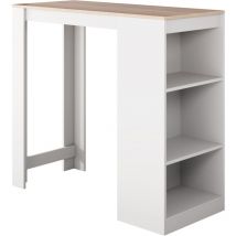 Stehtisch 110x103x50cm Tischplatte Modell Kyra Weiß und Sonoma