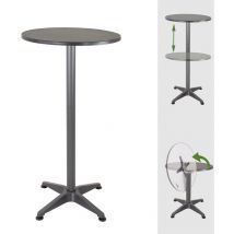 Baumarktplus - Stehtisch 2in1 Bistrotisch Alu klappbar höhenverstellbar 70/115 cm ø 60 cm Partytisch Anthrazit