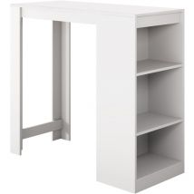 Stehtisch Metallbeine 110x103x50cm Tischplatte Modell Kyra Weiß & Sonoma