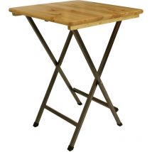 Stehtisch ZÜRICH 78x78cm quadratisch, Metall + Holz lackiert