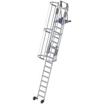 Verstellbare fahrbare Steigleiter von 3.20m bis 4.96m - MAD5P/CS
