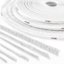 40m Bürstendichtung Weiß Dichtungsbürste selbstklebend, Türbodendichtung Türdichtung, Höhe 8 mm - Steigner