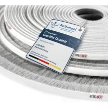 Steigner Bürstendichtung Selbstklebend Grau 12 Mm X 20 M - Robuste Türdichtung Für Balkontüren, Fensterdichtung - Zugluftstopper, Insektenschutz, 