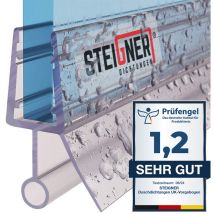 Steigner - Duschdichtung, 40cm, Glasstärke 6/7/ 8 mm, Gerade pvc Ersatzdichtung für Dusche, UK08