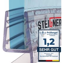 STEIGNER Duschdichtung, 90cm, Glasstärke 5/6/ 7/8 mm, Vorgebogene PVC Ersatzdichtung für Runddusche, UK15