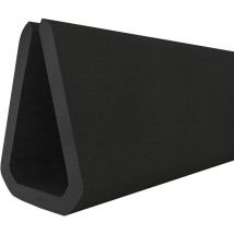 Steigner - Gummidichtung Kantenschutzprofil S-1087 schwarz 9x15mm Gummiprofil, 5 Meter, Fassungsprofil Kantenschutz Keder Kederband U-Profil
