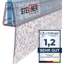 STEIGNER Joint de douche pour paroi en verre, 80cm, vitre 3,5/4/5mm, joint d'étanchéité PVC droit pour les cabines de douche réctangulaires, UK04