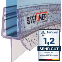 Steigner - Joint de douche pour paroi en verre, 60cm, vitre 6/7/8mm, joint d'étanchéité pvc courbé pour les cabines de douche arrondies, UK03