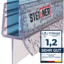 STEIGNER Joint de douche pour paroi en verre, 180cm, vitre 6/7/8mm, joint d'étanchéité PVC droit pour les cabines de douche réctangulaires, UK03