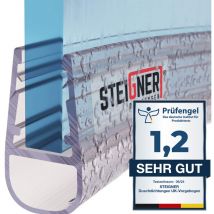 Steigner - Joint de douche pour paroi en verre, 160cm, vitre 6/7/8mm, joint d'étanchéité pvc courbé pour les cabines de douche arrondies, UK07