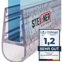 Joint de douche pour paroi en verre, 70cm, vitre 6/7/8mm, joint d'étanchéité pvc droit pour les cabines de douche réctangulaires, UK07 - Steigner