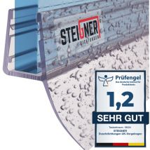 Steigner - Joint de douche pour paroi en verre, 140cm, vitre 6/ 7/ 8 mm, joint d'étanchéité pvc droit pour les cabines de douche réctangulaires, UK12