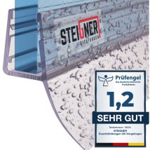 STEIGNER Joint de douche pour paroi en verre, 30cm, vitre 6/ 7/ 8 mm, joint d'étanchéité PVC droit pour les cabines de douche réctangulaires, UK12