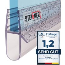 Joint de douche pour paroi en verre, 40cm, vitre 5/ 6/7 /8 mm, joint d'étanchéité pvc droit pour les cabines de douche réctangulaires, UK17 - Steigner