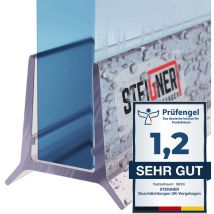 Joint de douche pour paroi en verre, 30cm, vitre 5/ 6 mm, joint d'étanchéité pvc droit pour les cabines de douche réctangulaires, UK24-06 - Steigner