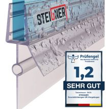 Steigner - Joint de douche pour paroi en verre, 190cm, vitre 7/ 8 mm, joint d'étanchéité pvc droit pour les cabines de douche réctangulaires, UK22-08